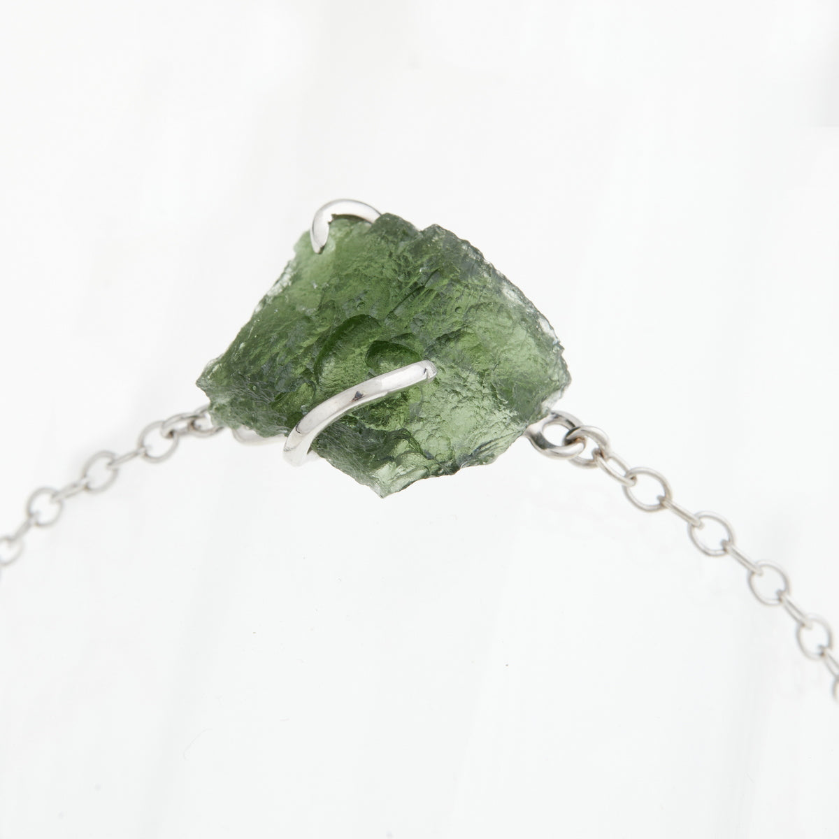 Bracciale in argento con Moldavite 8629