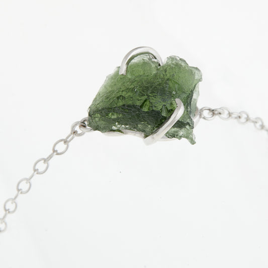 Bracciale in argento con Moldavite 8629