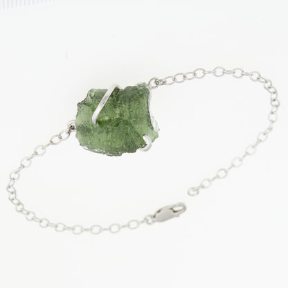 Bracciale in argento con Moldavite 8629