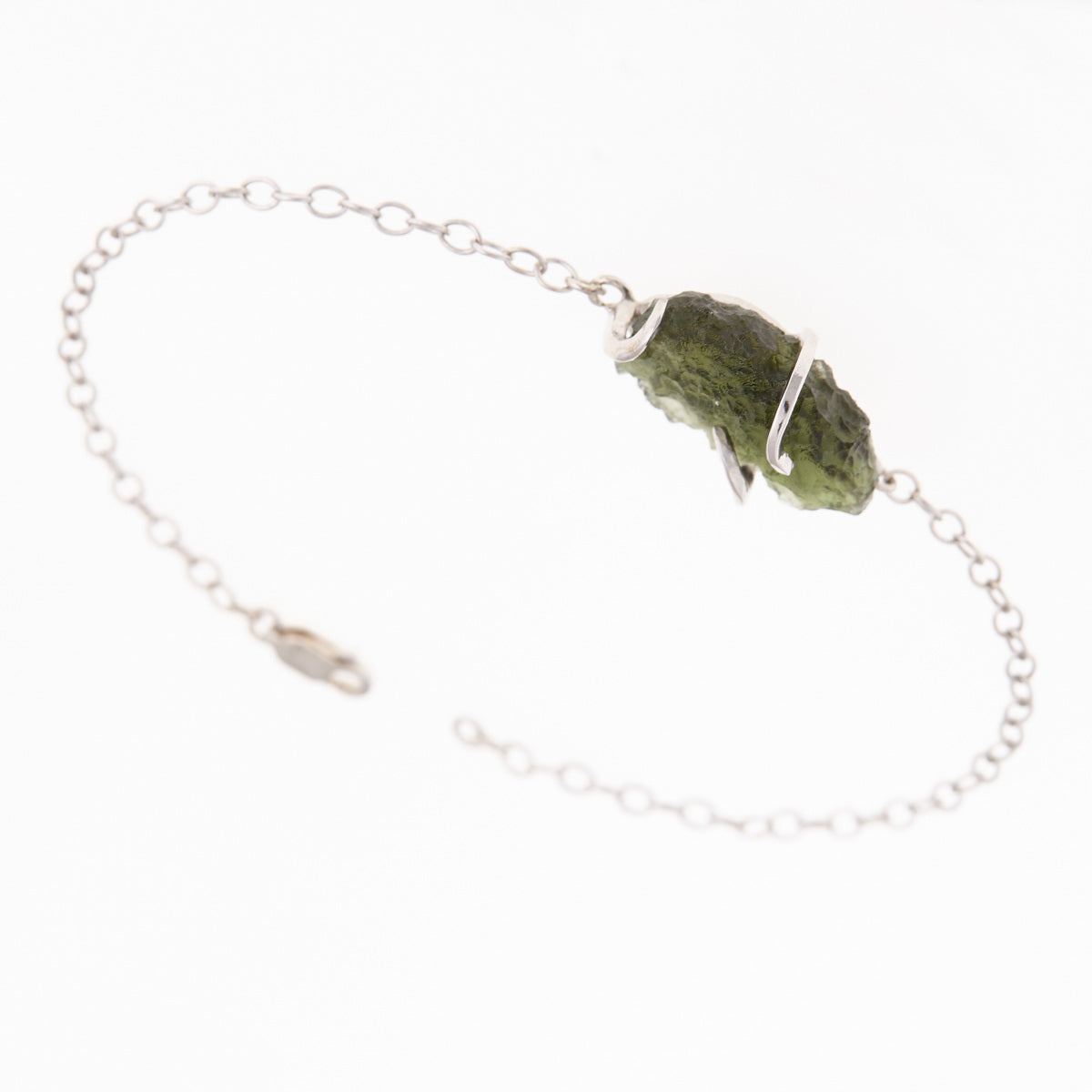 Bracciale in argento con Moldavite 8636