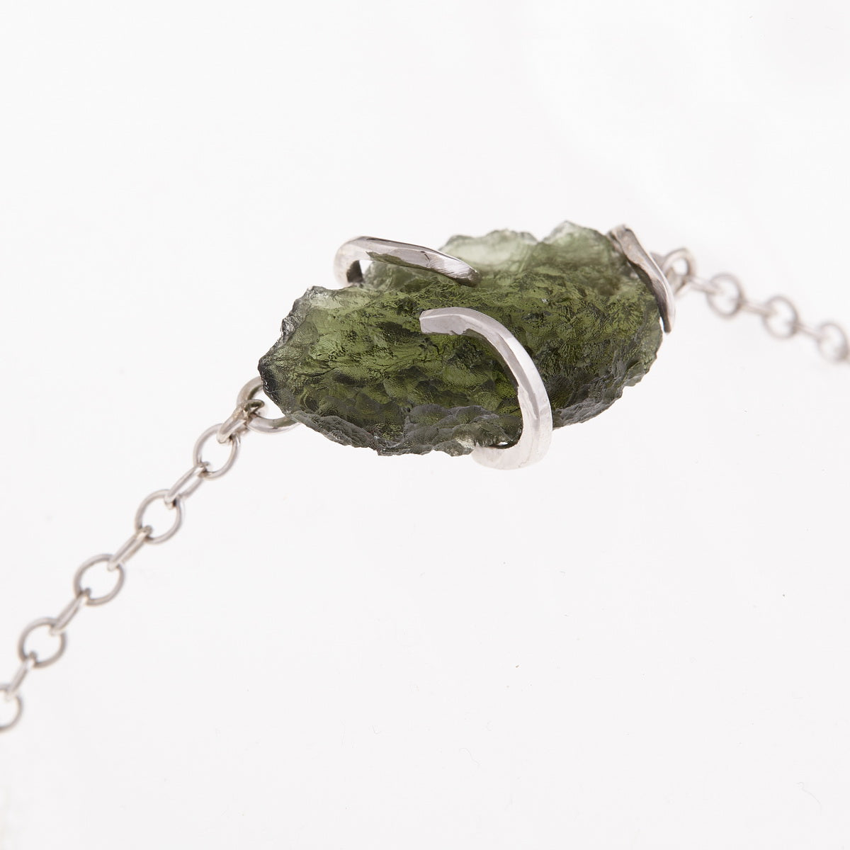 Bracciale in argento con Moldavite 8636