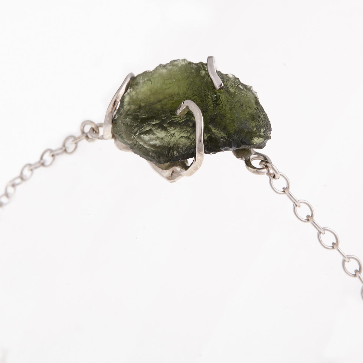 Bracciale in argento con Moldavite 8636