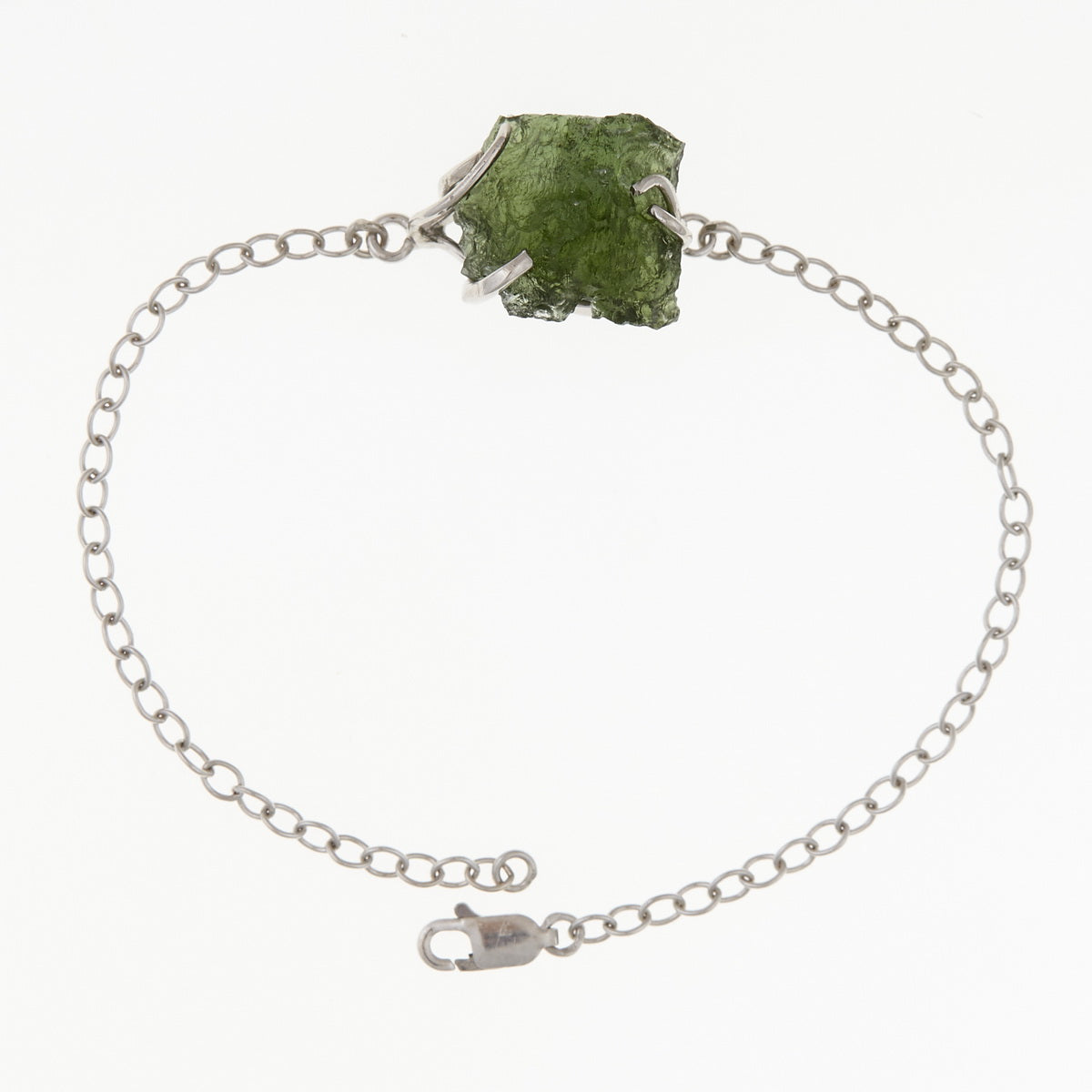 Bracciale in argento con Moldavite 8642