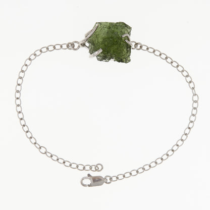 Bracciale in argento con Moldavite 8642
