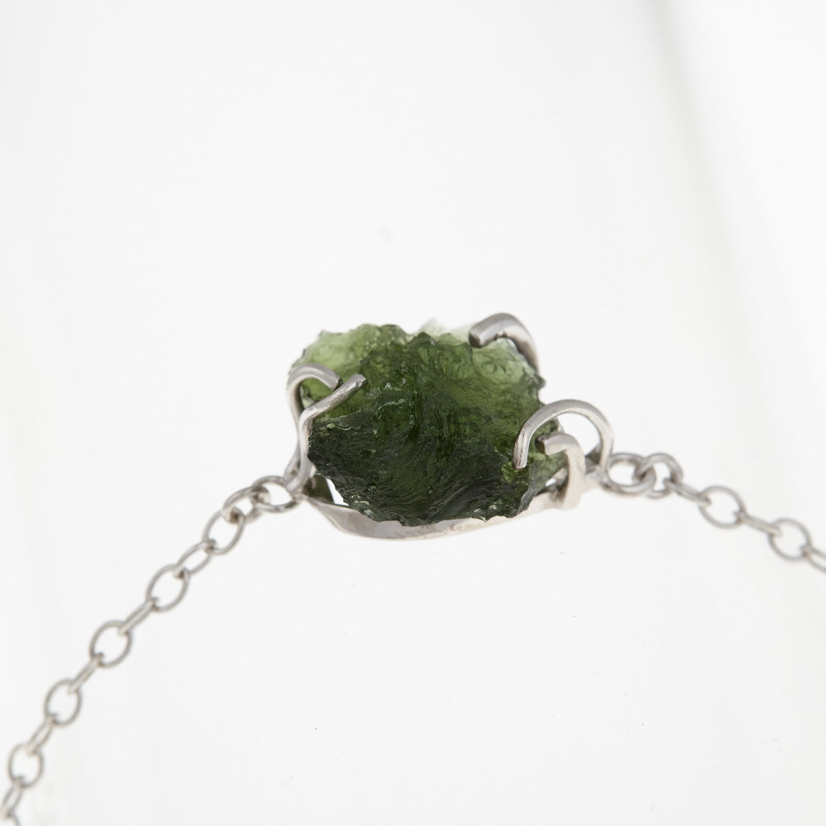 Bracciale in argento con Moldavite 8642