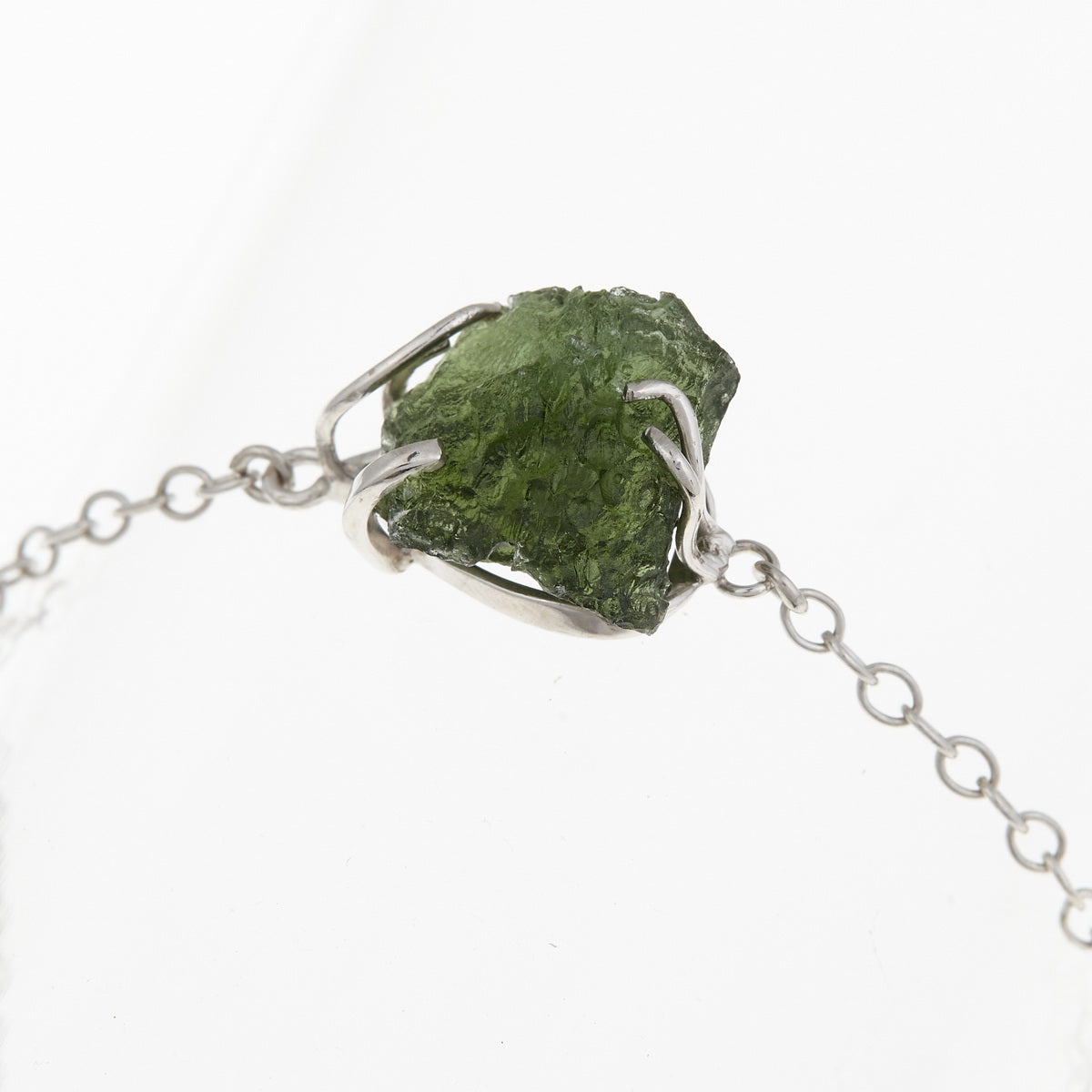 Bracciale in argento con Moldavite 8642