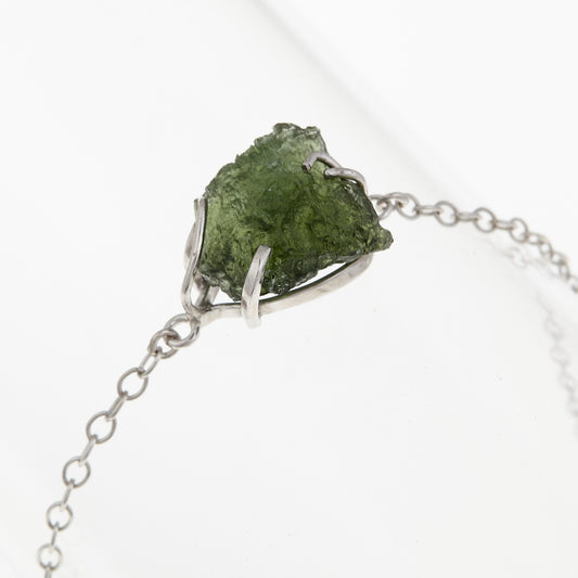 Bracciale in argento con Moldavite 8642