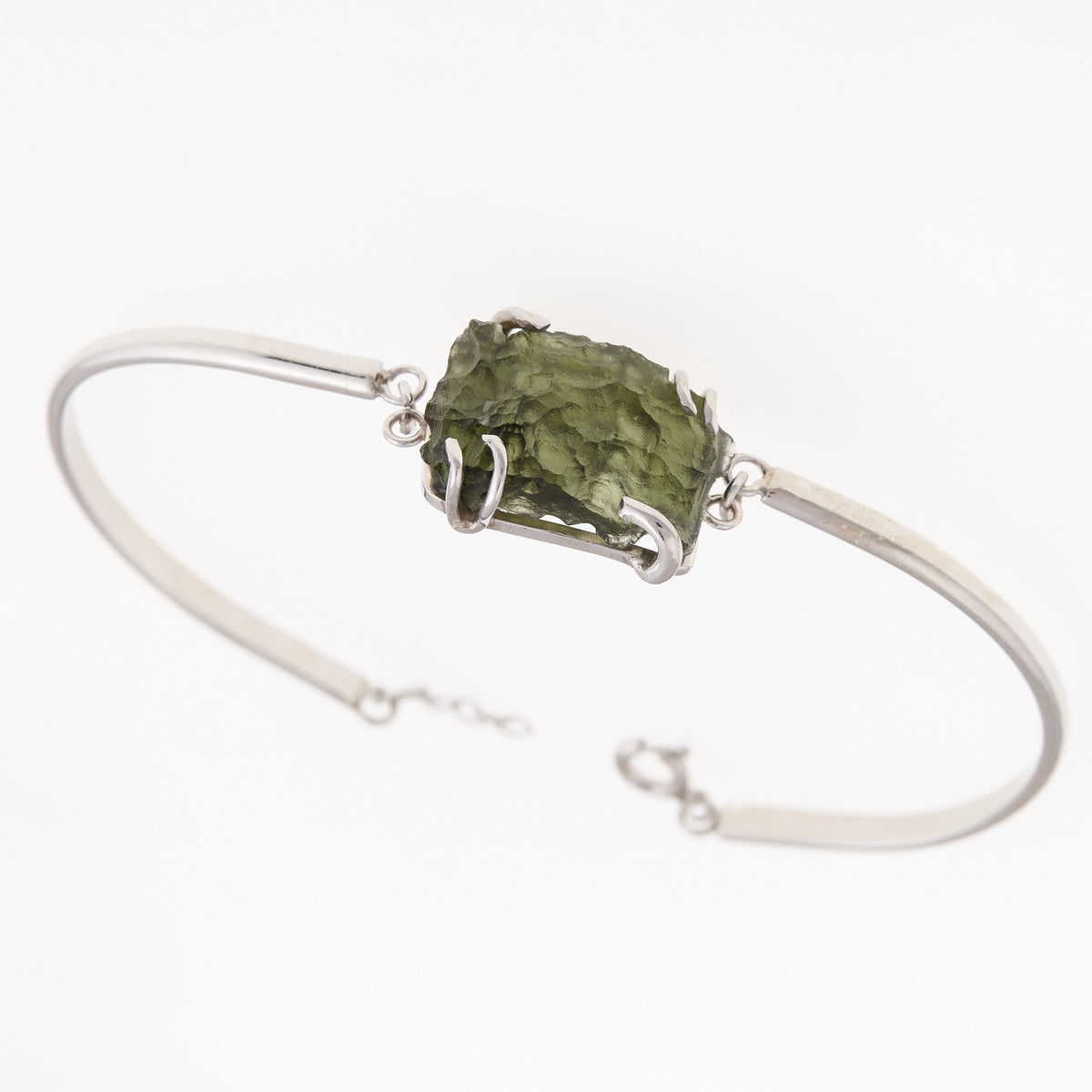 Bracciale in argento con Moldavite 8643