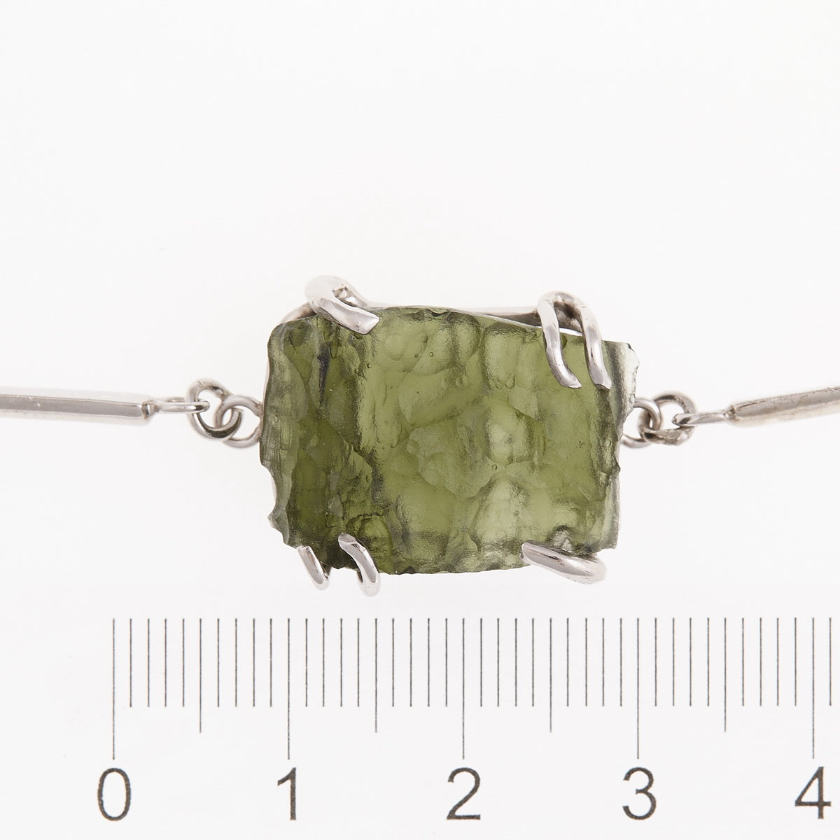 Bracciale in argento con Moldavite 8643