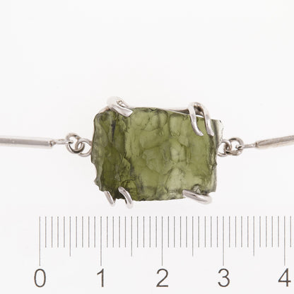 Bracciale in argento con Moldavite 8643