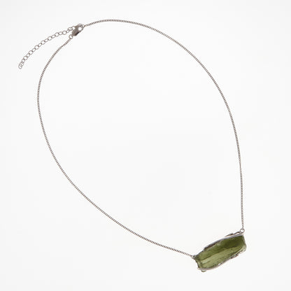 Collana in argento con Moldavite 8660