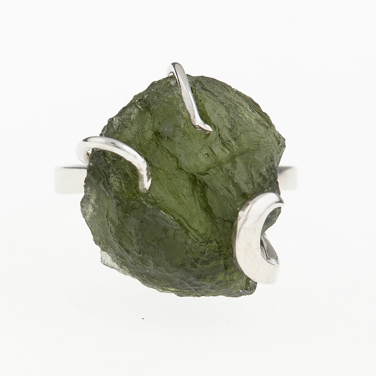 Anello in argento con Moldavite naturale 165