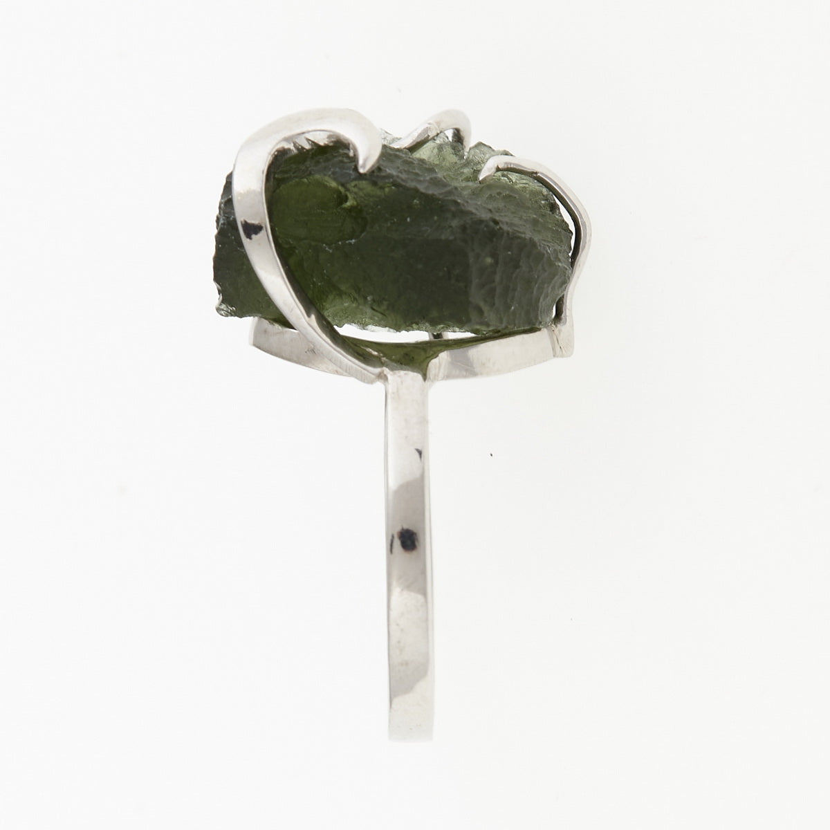 Anello in argento con Moldavite naturale 165
