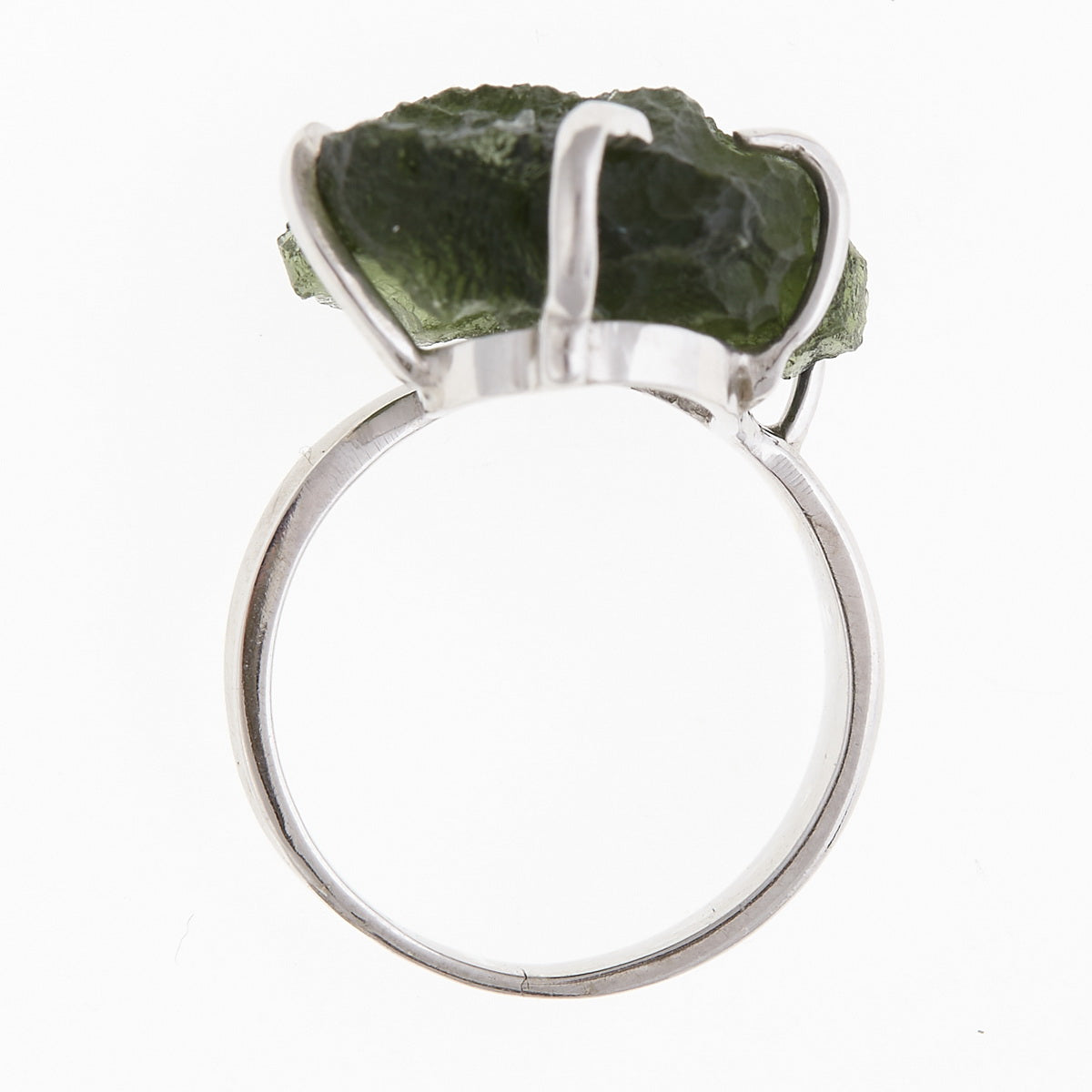 Anello in argento con Moldavite naturale 168