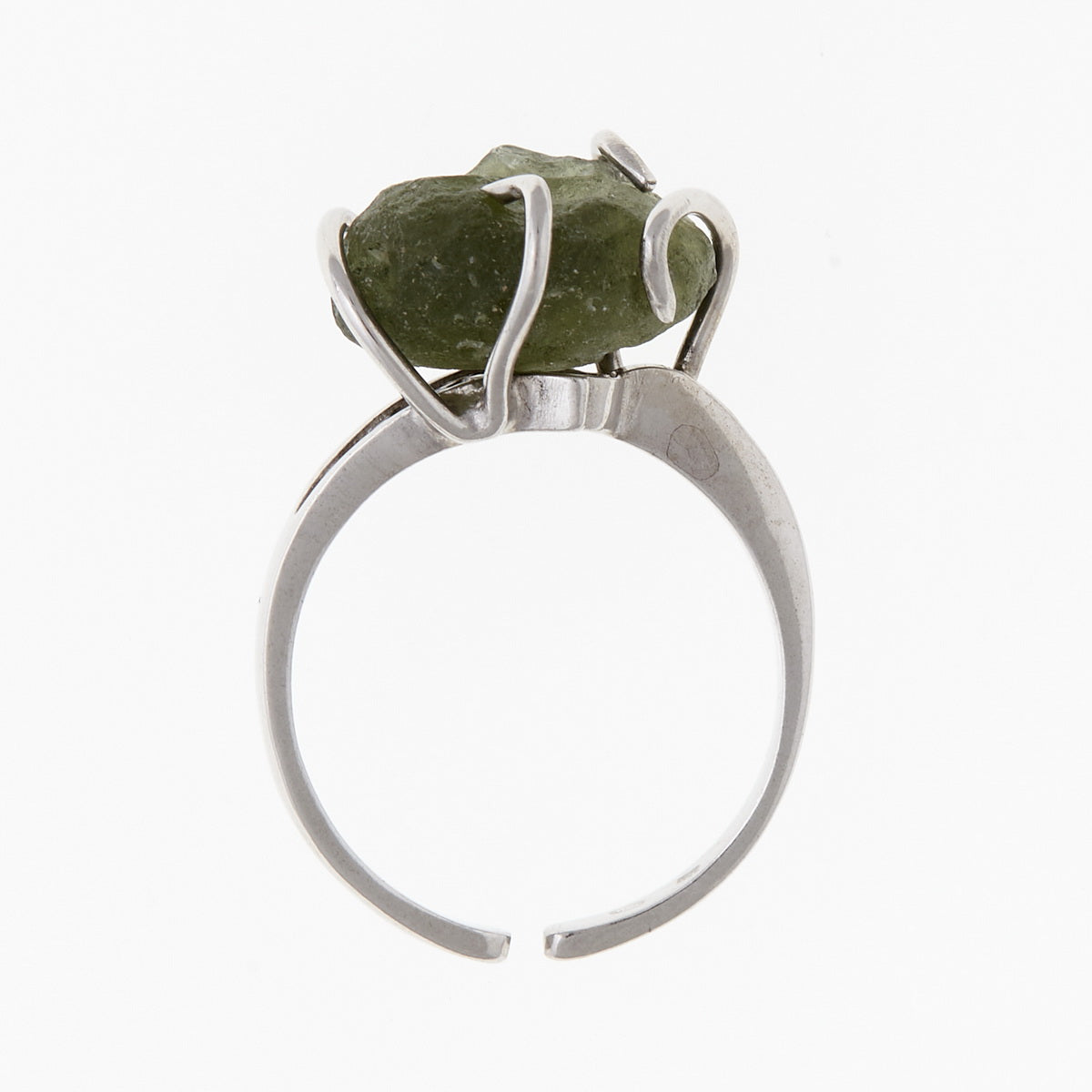 Anello in argento con Moldavite naturale 301
