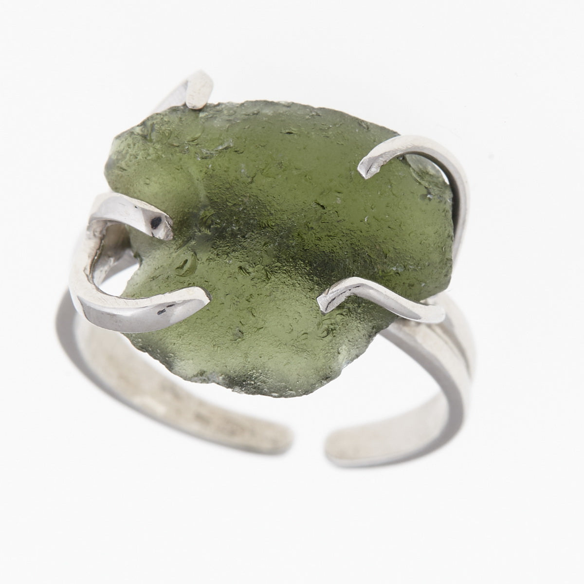 Anello in argento con Moldavite naturale 304