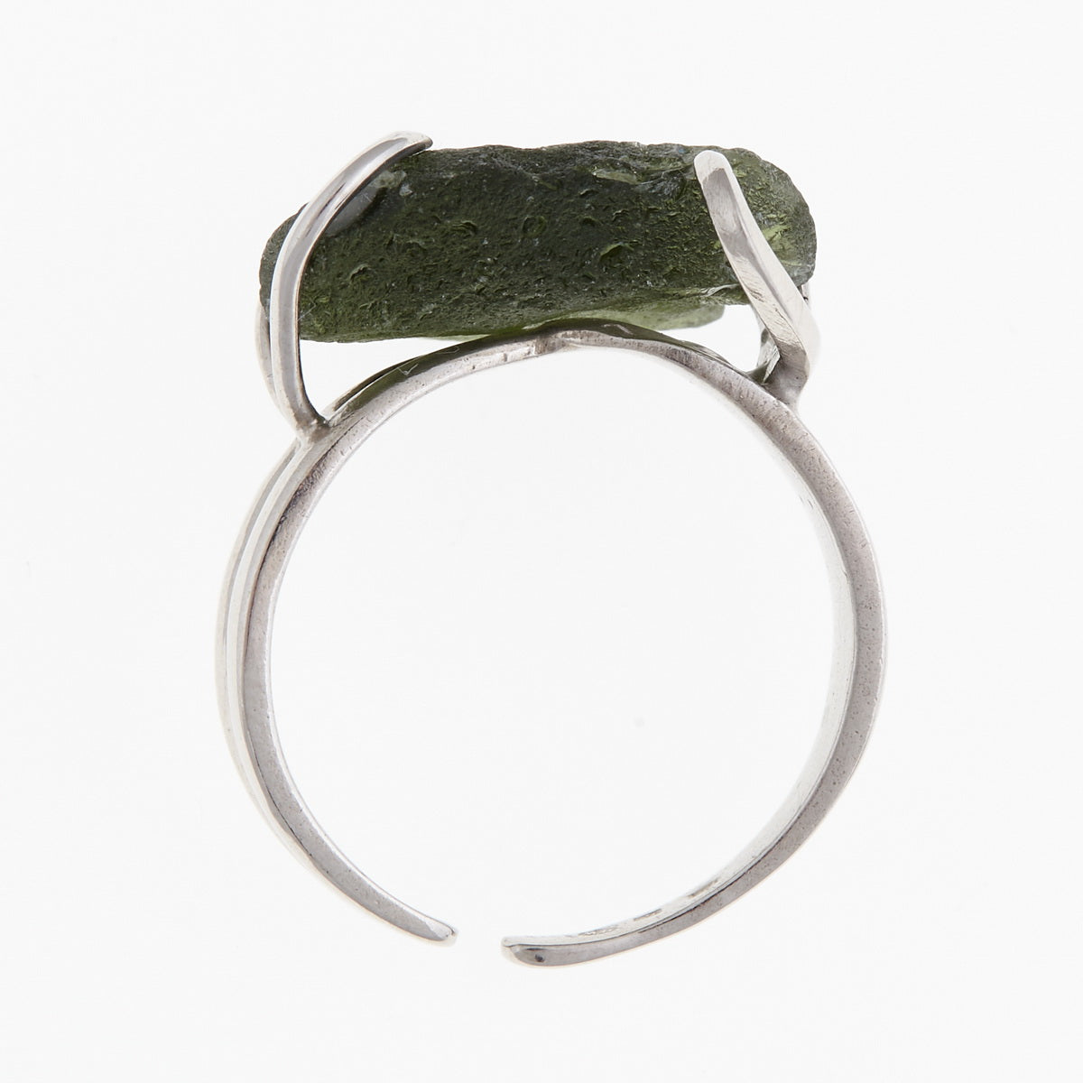 Anello in argento con Moldavite naturale 304