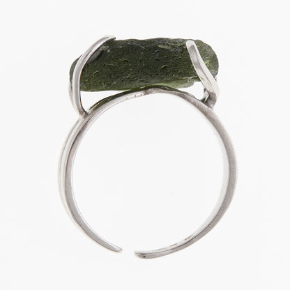 Anello in argento con Moldavite naturale 304