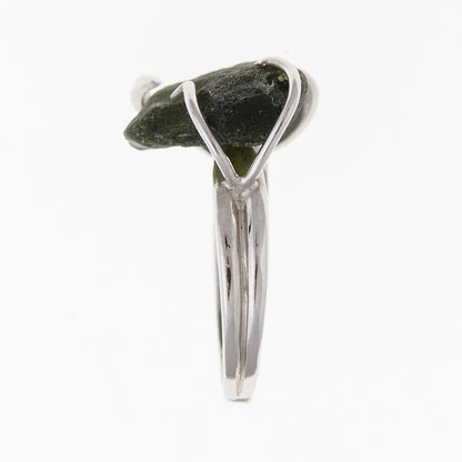 Anello in argento con Moldavite naturale 304