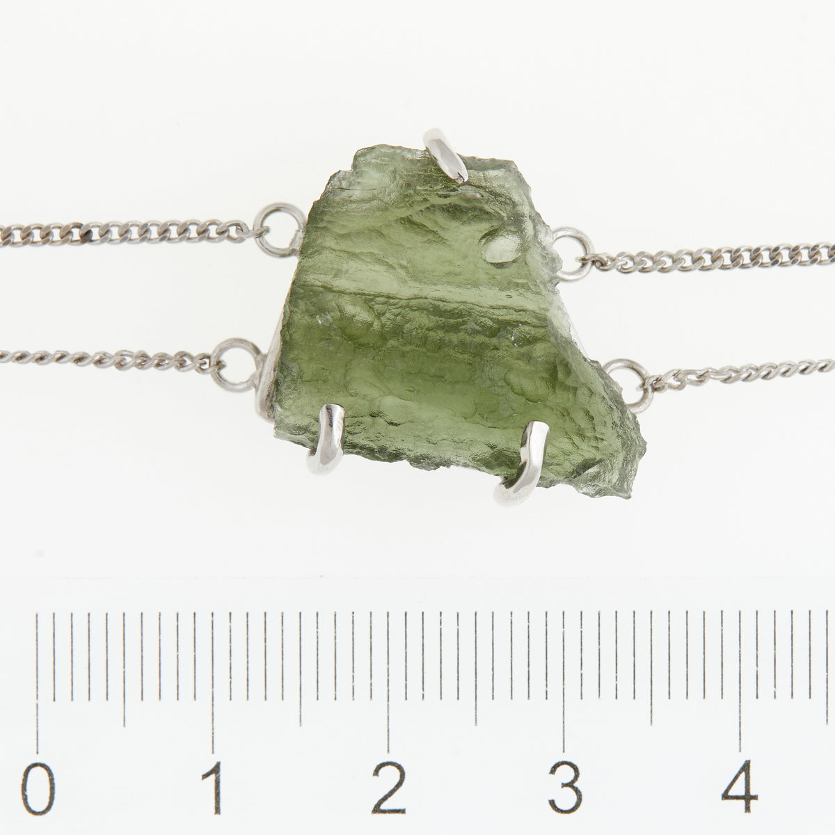 Bracciale in argento con Moldavite 319
