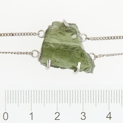 Bracciale in argento con Moldavite 319