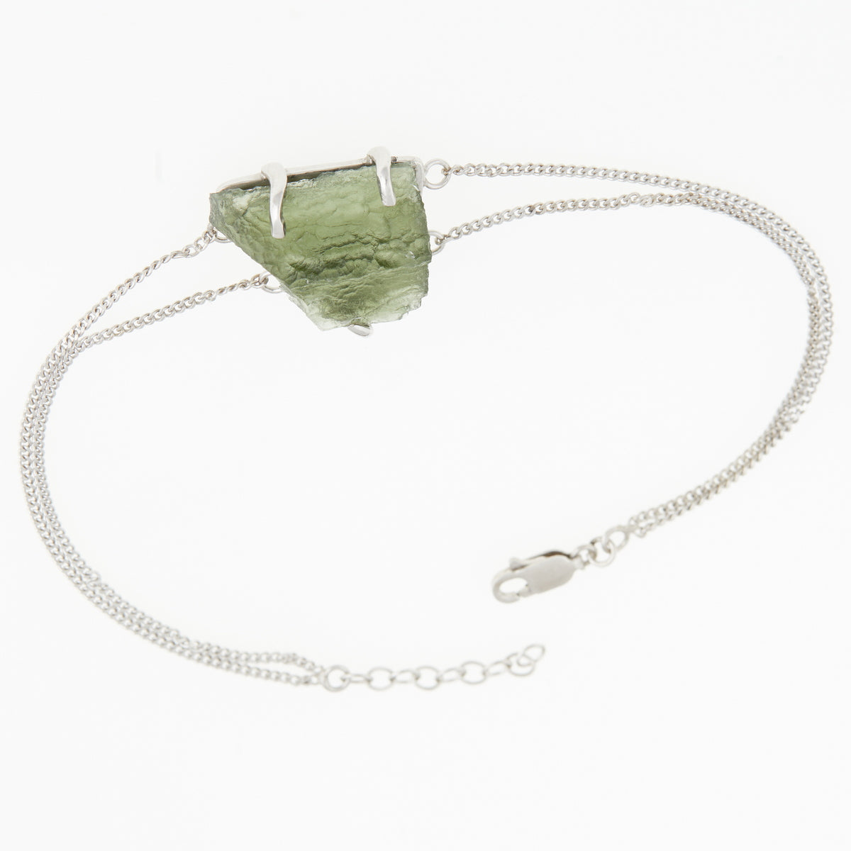 Bracciale in argento con Moldavite 319