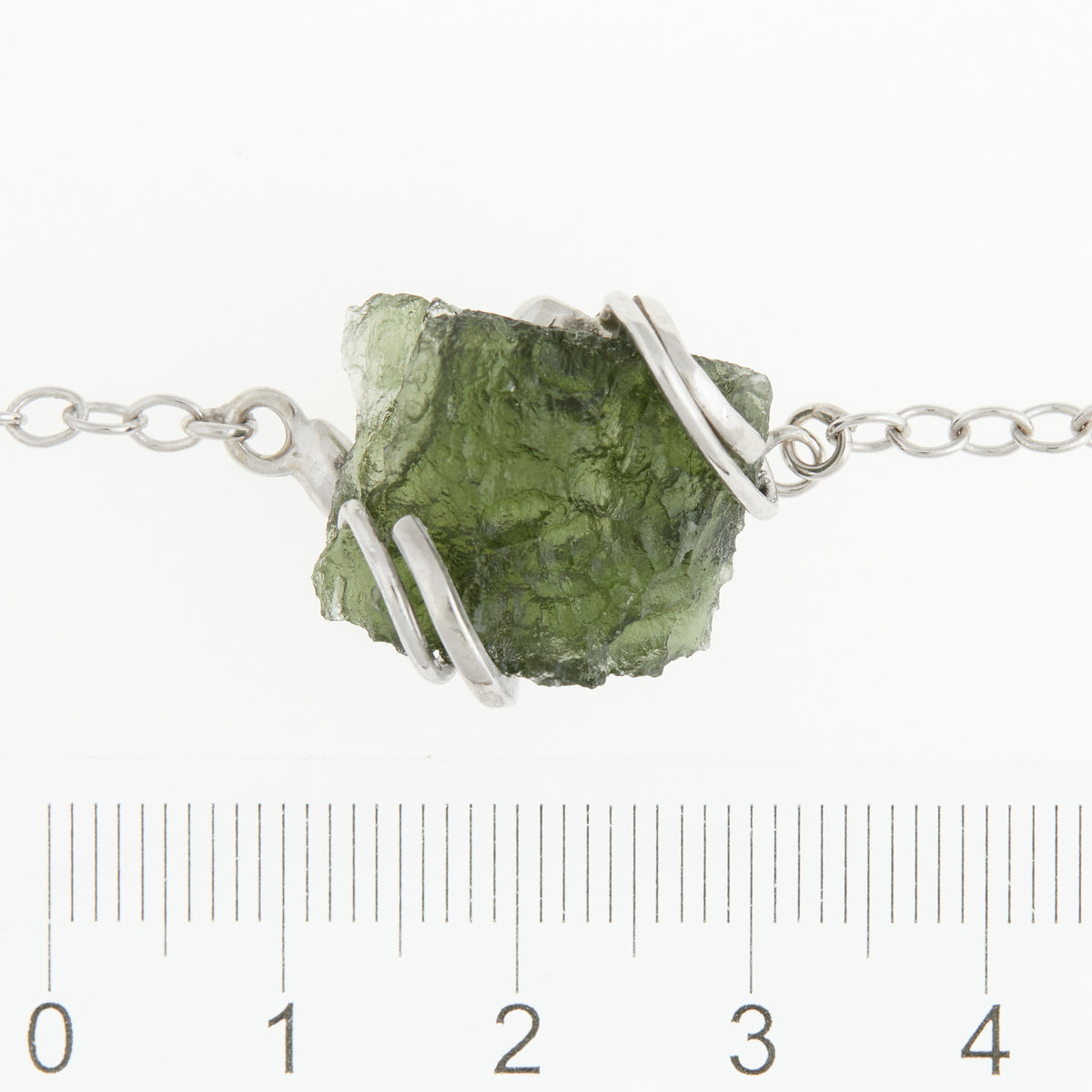 Bracciale in argento con Moldavite 330