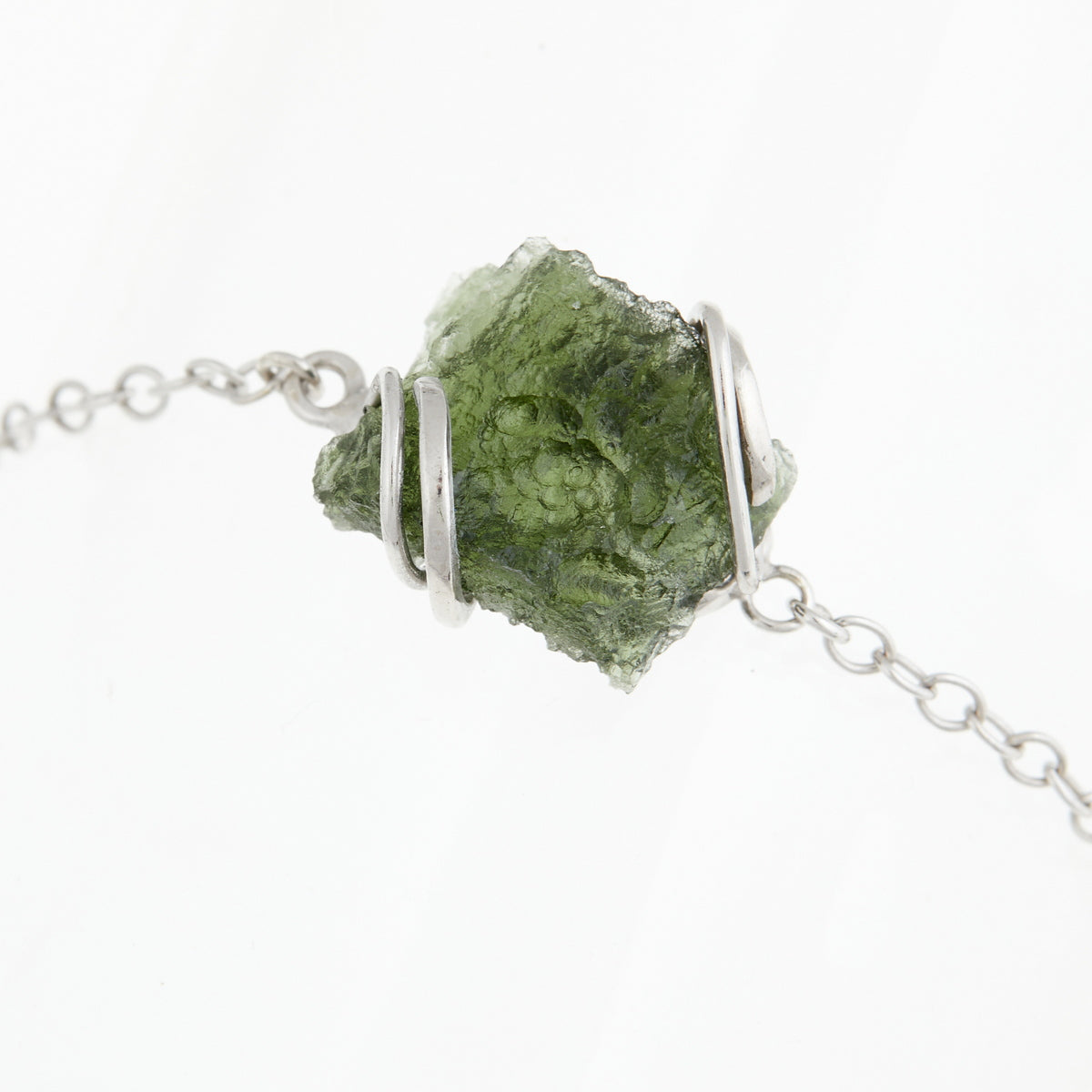 Bracciale in argento con Moldavite 330