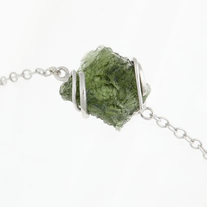 Bracciale in argento con Moldavite 330
