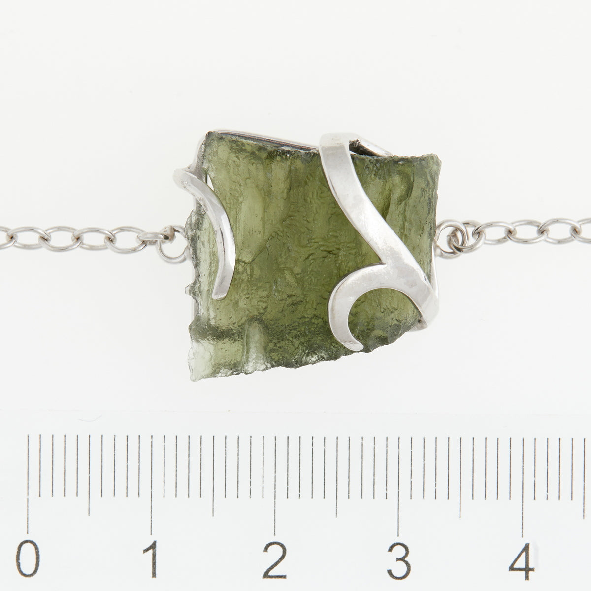 Bracciale in argento con Moldavite 331