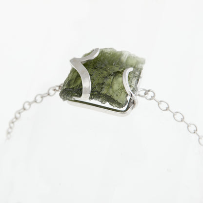 Bracciale in argento con Moldavite 331