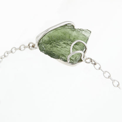 Bracciale in argento con Moldavite 332