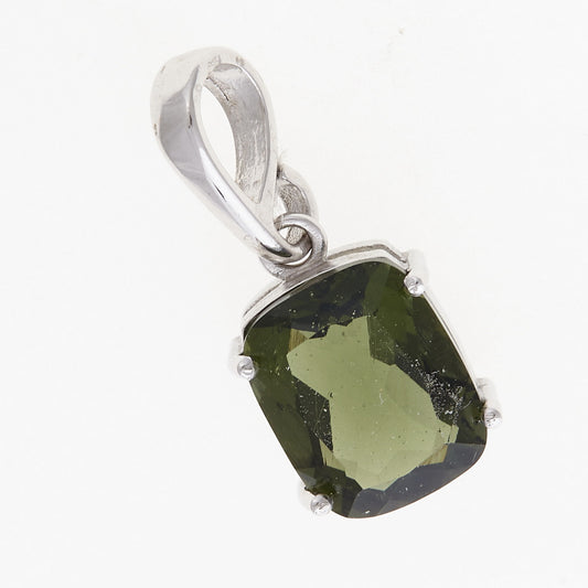 Ciondolo in argento con Moldavite 007B