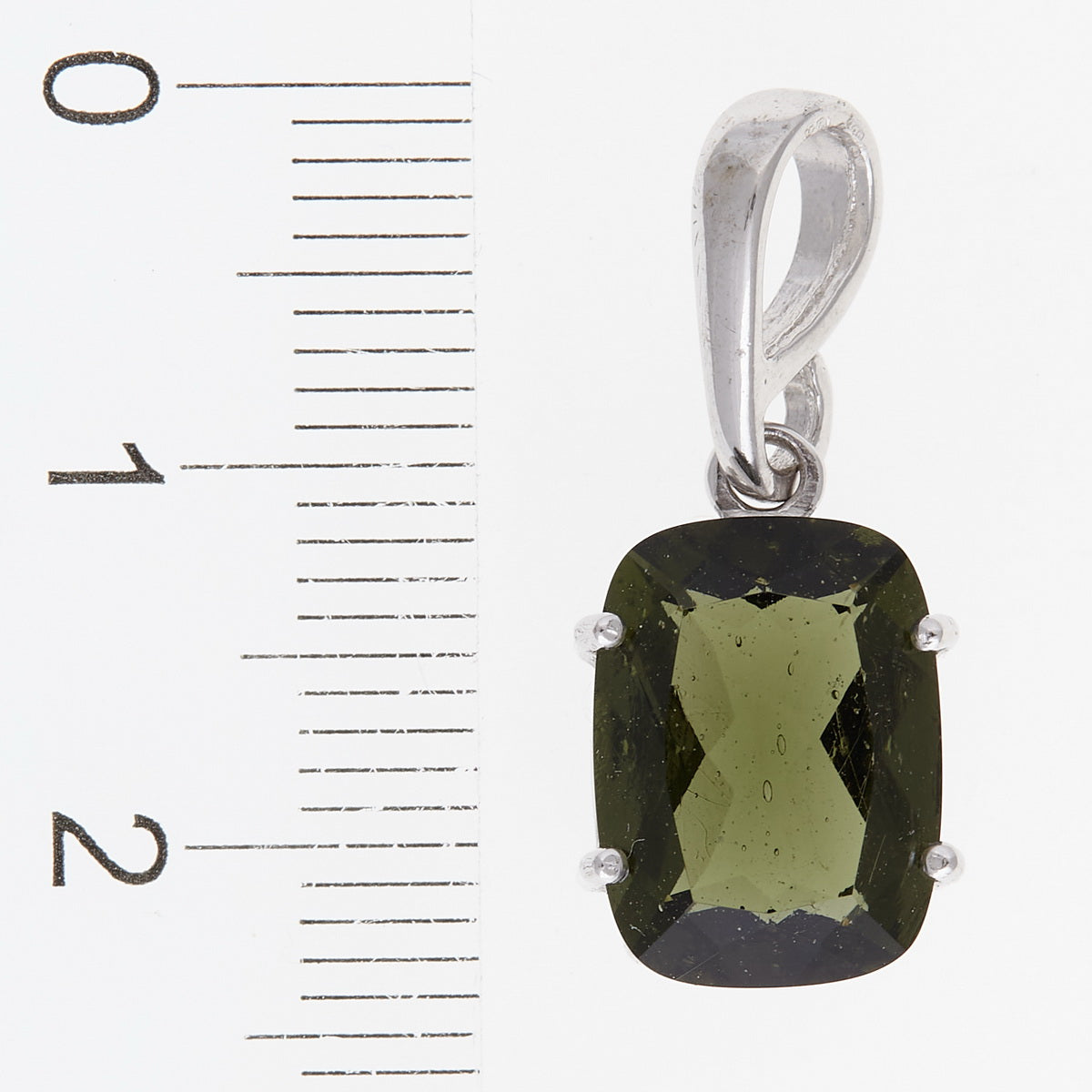 Ciondolo in argento con Moldavite 007C