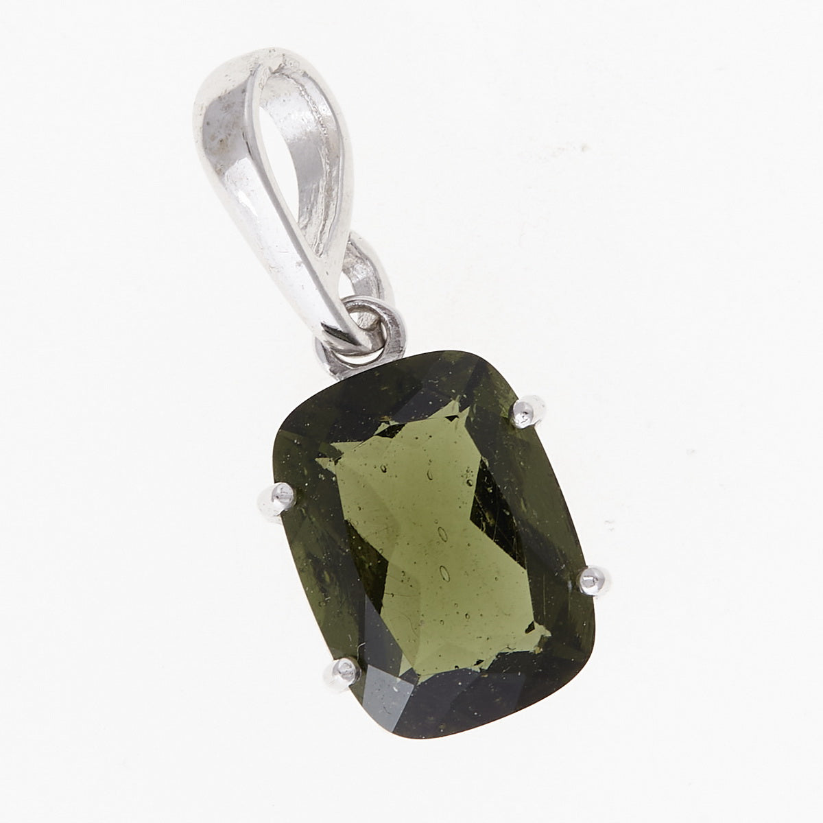 Ciondolo in argento con Moldavite 007C
