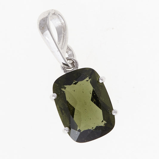 Ciondolo in argento con Moldavite 007C