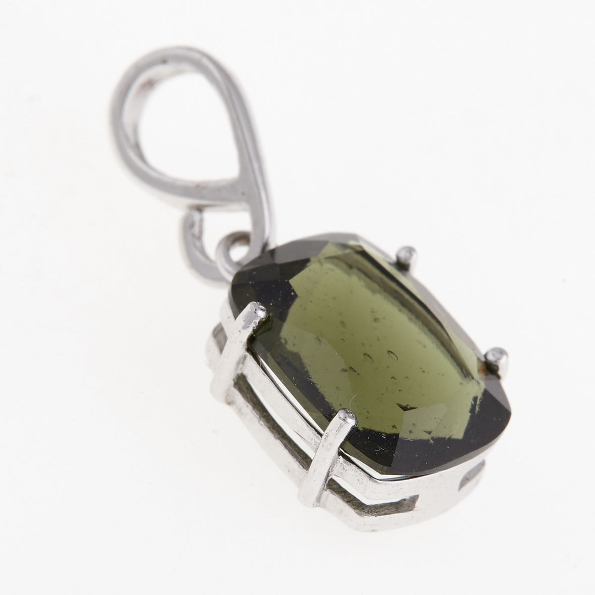 Ciondolo in argento con Moldavite 007C