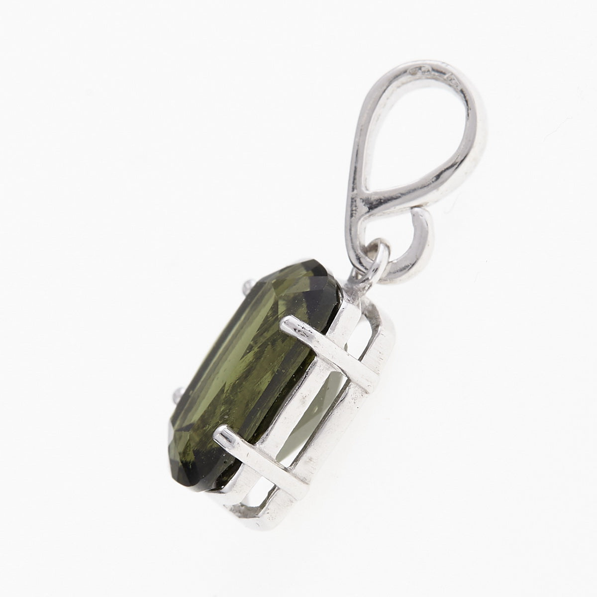 Ciondolo in argento con Moldavite 007C