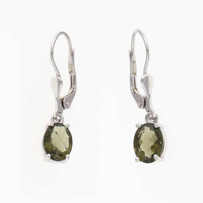Orecchini in argento con Moldaviti 044B Codice catalogo: P044B