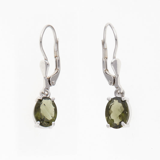 Orecchini in argento con Moldaviti 044B Codice catalogo: P044B