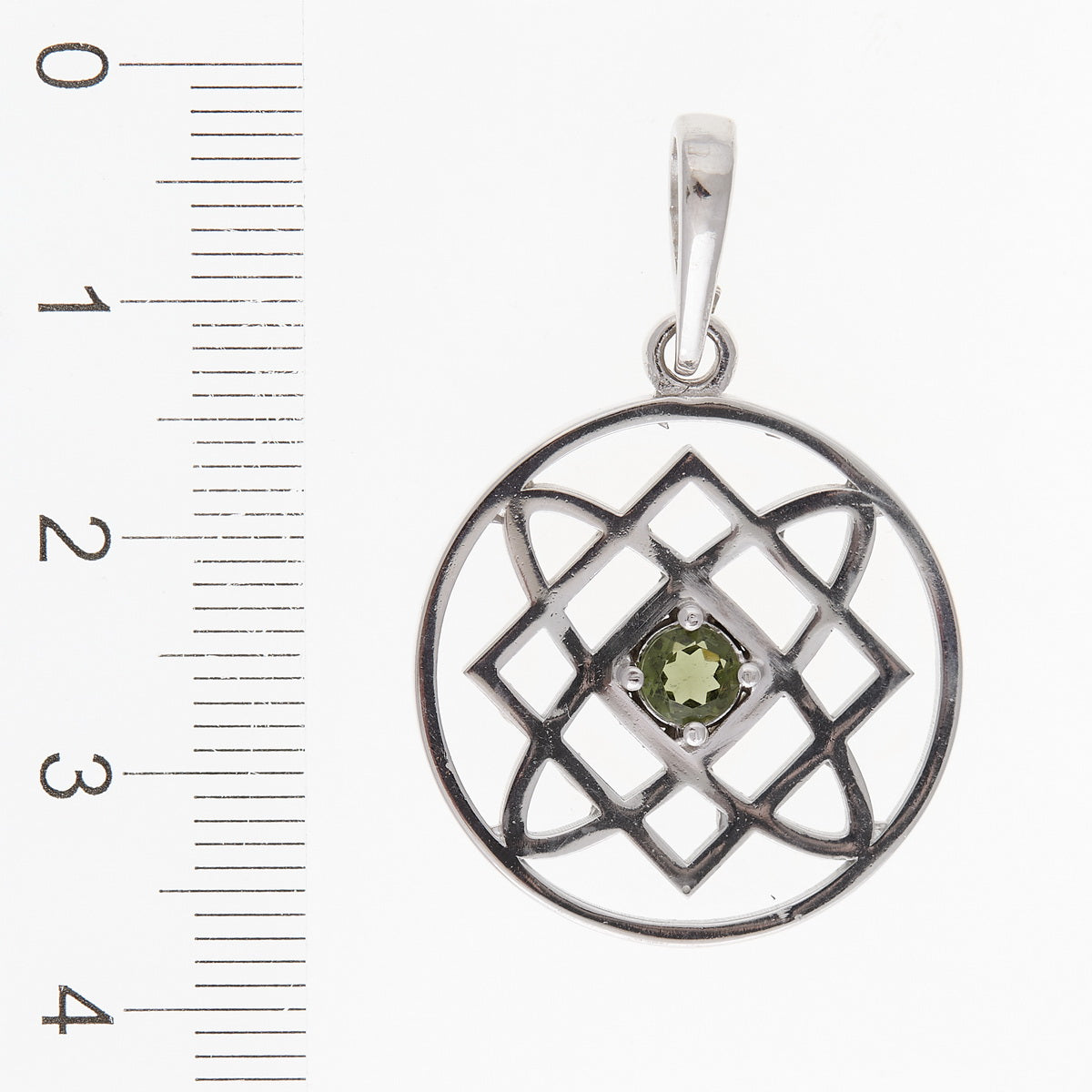 Ciondolo in argento con Moldavite 433