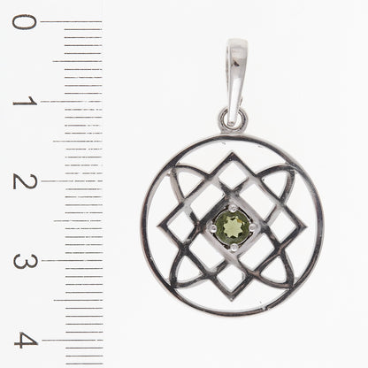 Ciondolo in argento con Moldavite 433