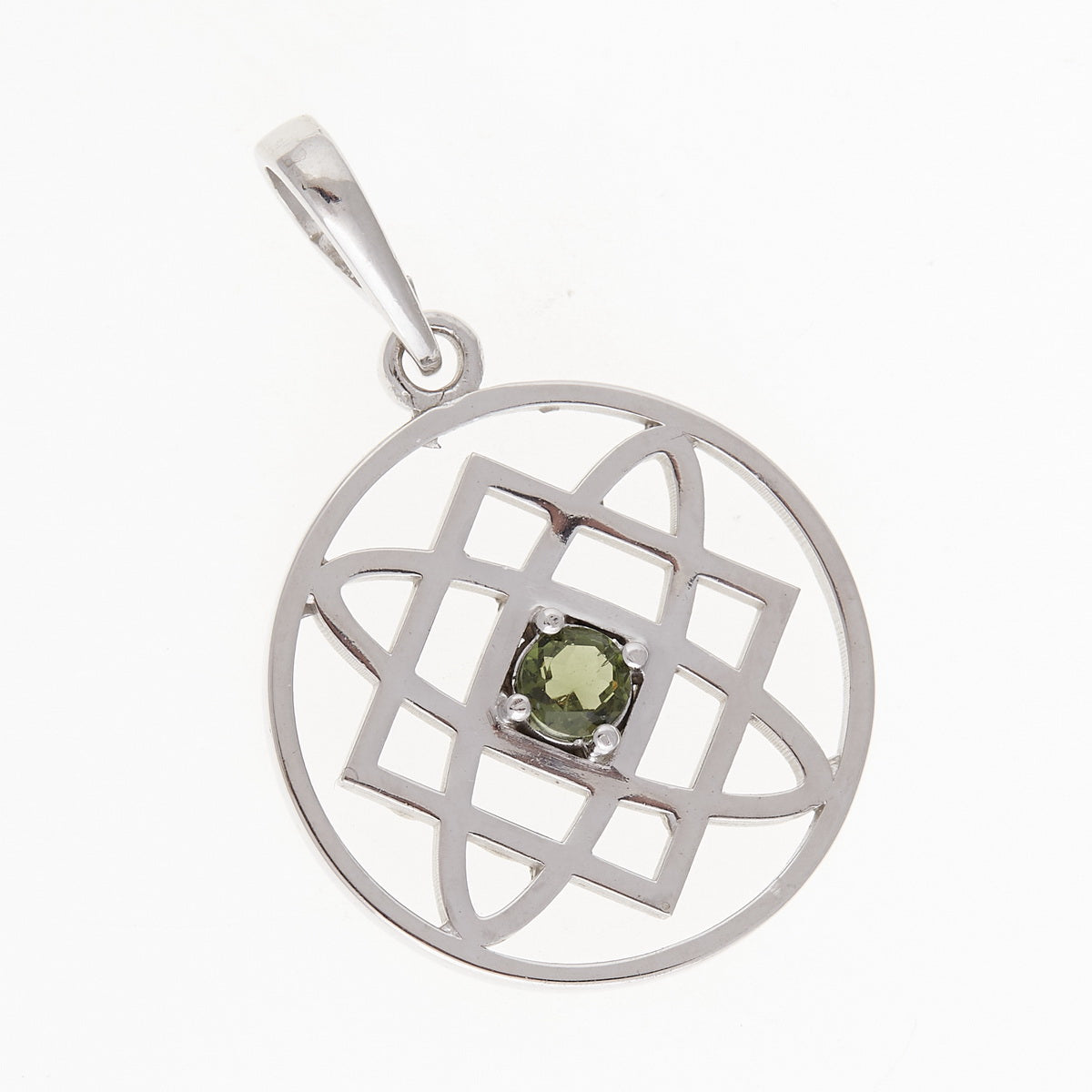 Ciondolo in argento con Moldavite 433