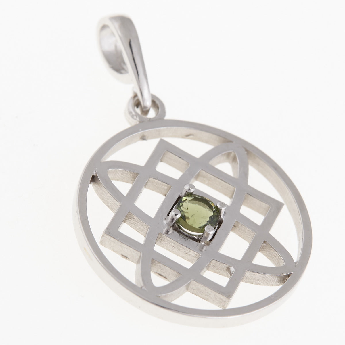 Ciondolo in argento con Moldavite 433