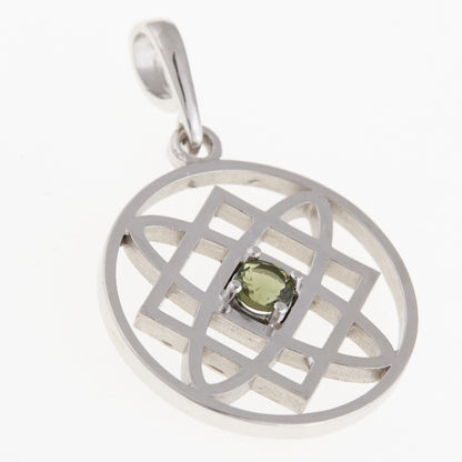Ciondolo in argento con Moldavite 433