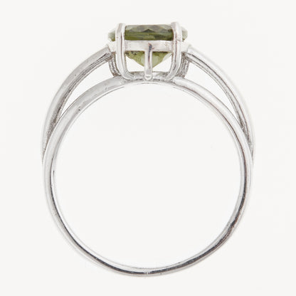 Anello in argento con Moldavite 528