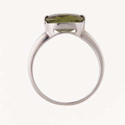Anello in argento con Moldavite 529