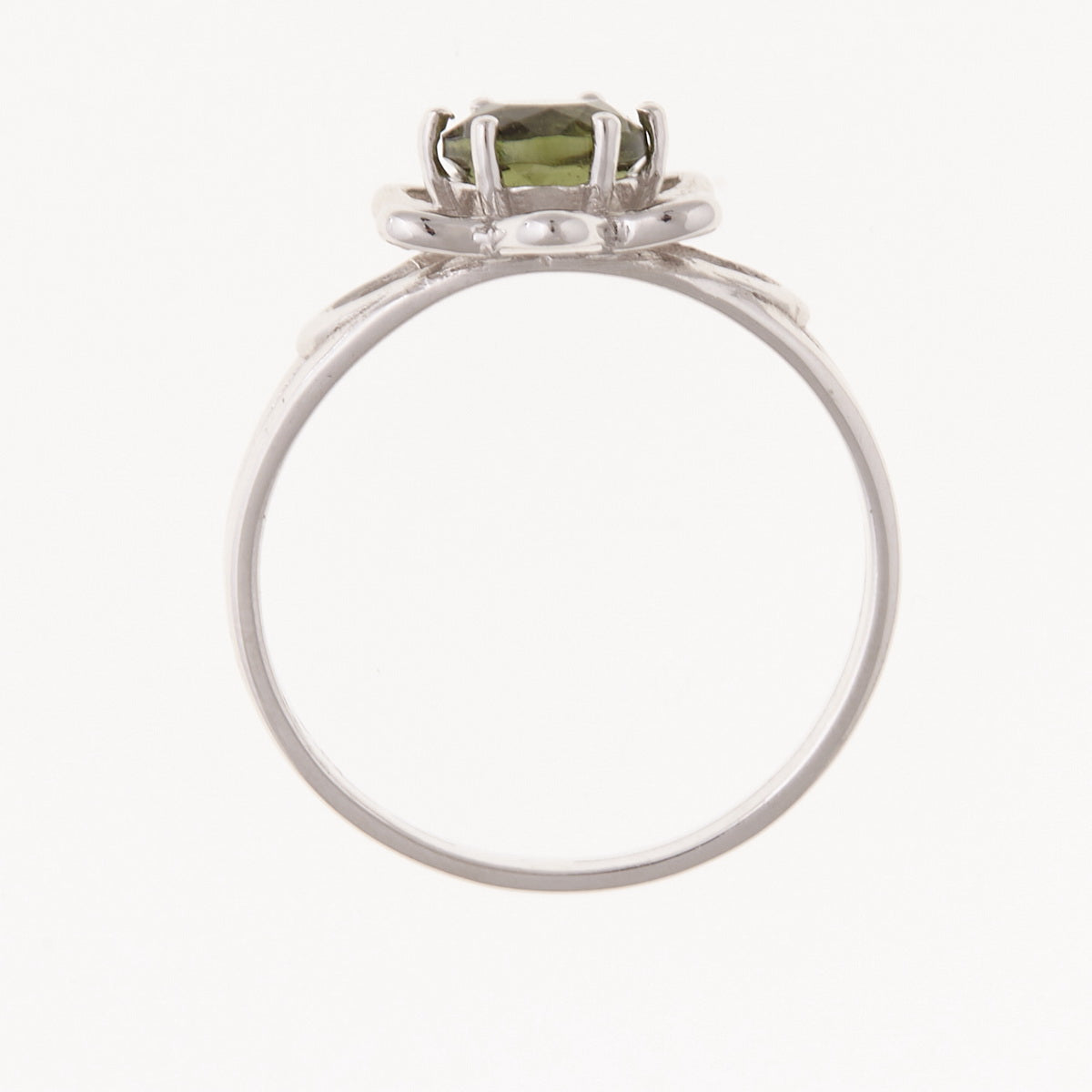 Anello in argento con Moldavite 584