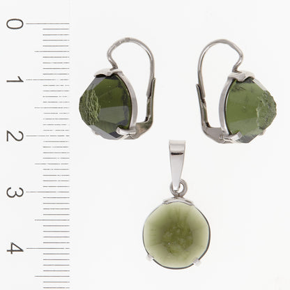 Parure in argento con Moldaviti 036