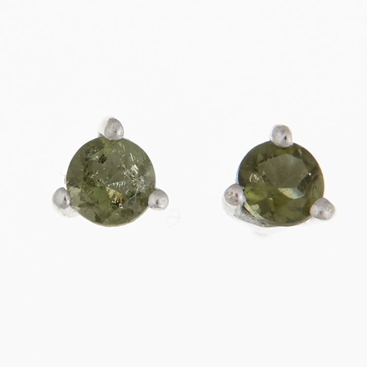 Orecchini in argento con Moldaviti 012